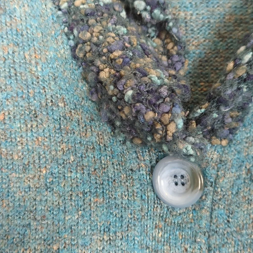 Christopher &‎ Banks Women's Blue Knit Grandmacore Cardigan Size L